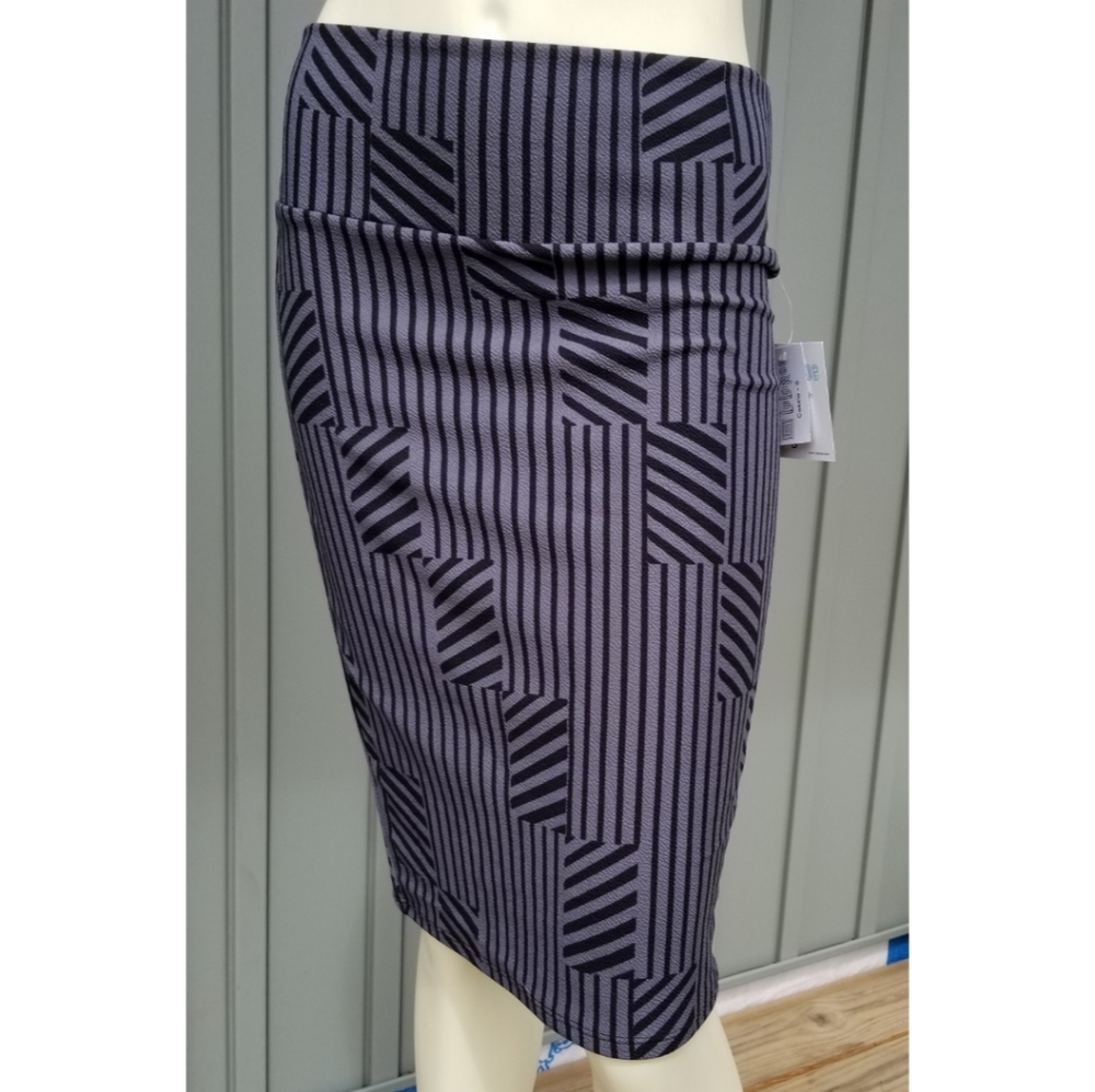 Lularoe Cassie Pencil Skirt,  Gray/Black,  S NWT ✔️